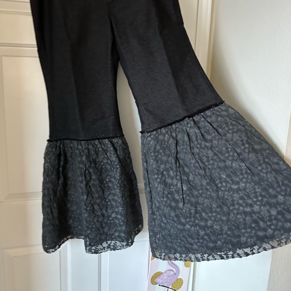 A Rare Bird Black Eyelet Flare Jeans - Picture 7 of 11